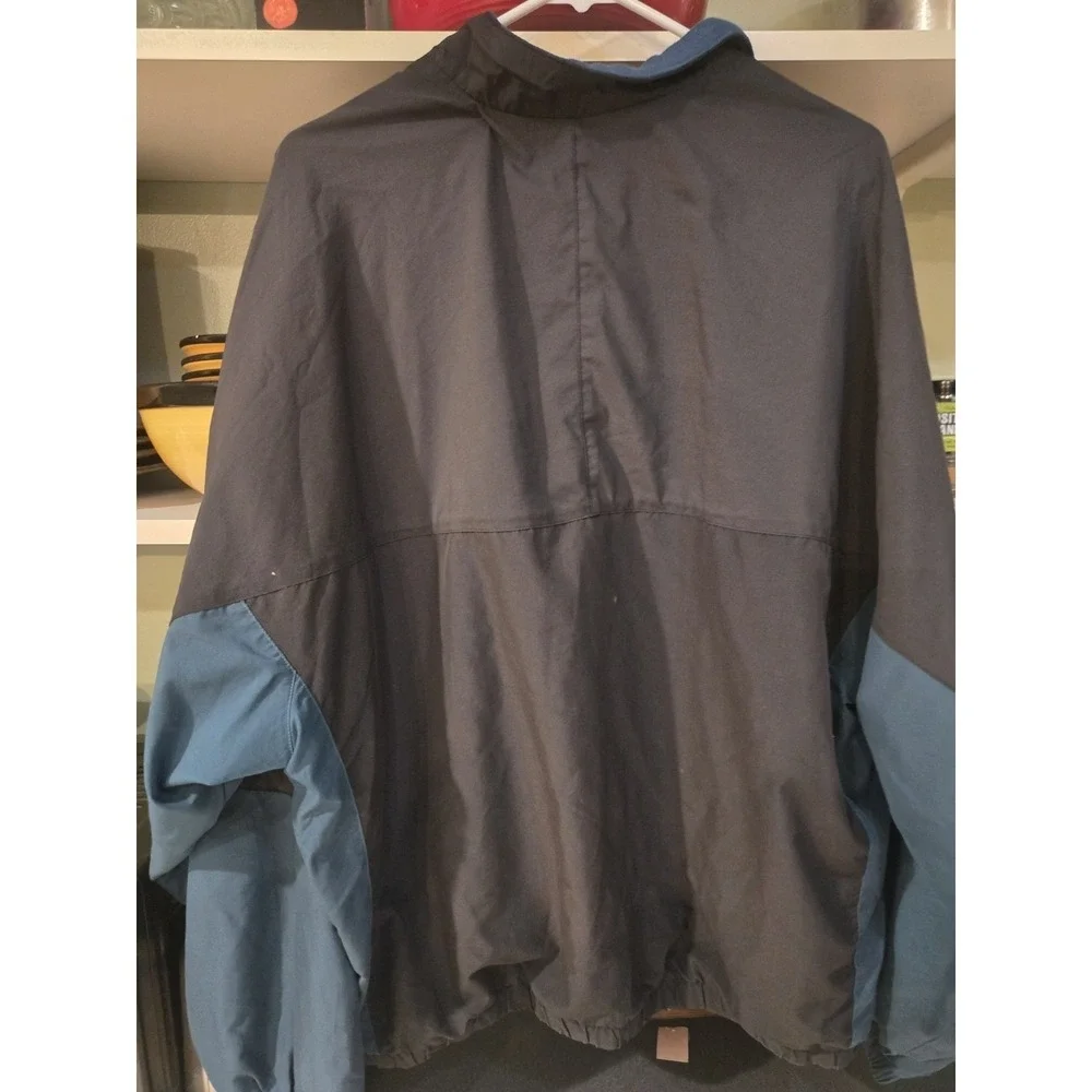 VNTG sun mountain sports black and turquoise windbreaker jacket Size XL